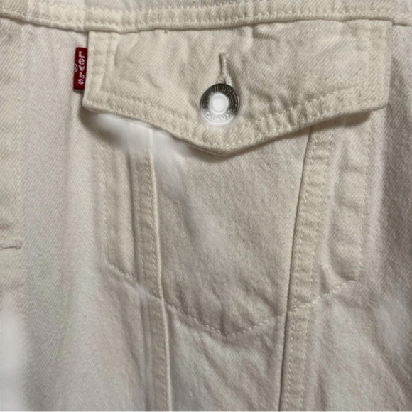LEVI'S Men’s Trucker Standard Premium Denim Jean White Jacket SZ: XL NWT - Picture 3 of 5